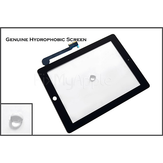 Glass Touch Screen Digitizer - Black OEM (With Adhesive) for iPad 4 (iPad with Retina display)